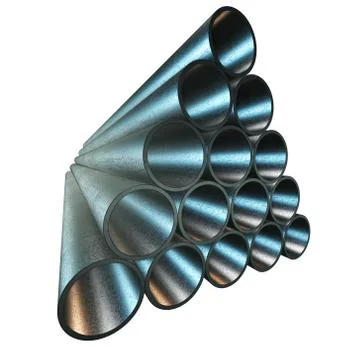 Stack of steel pipes. 스톡 일러스트