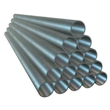 Stack of steel pipes. Stock Illustration
