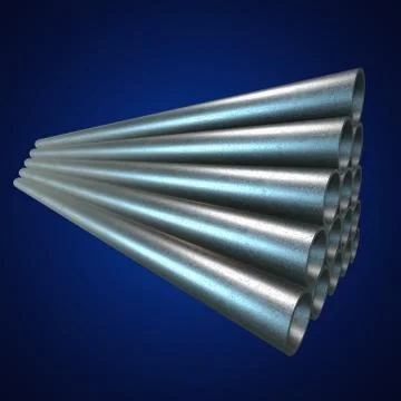 Stack of steel pipes. Stock Illustration