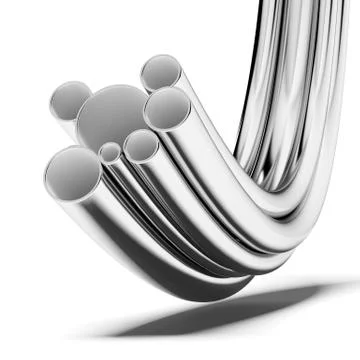 Stack of steel pipes Ilustração Stock