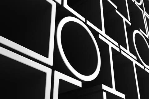 Stack of steel pipes profiles Stock Illustration