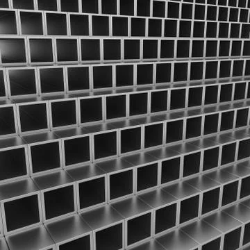 Stack of steel pipes profiles 库存插图