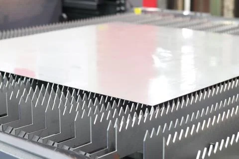 Stack of steel sheets ; ready to use Stock Photos