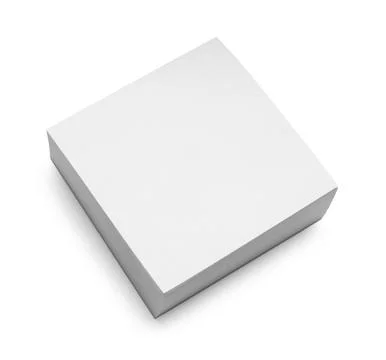 Stack of sticky notes on white background Stockfoto's