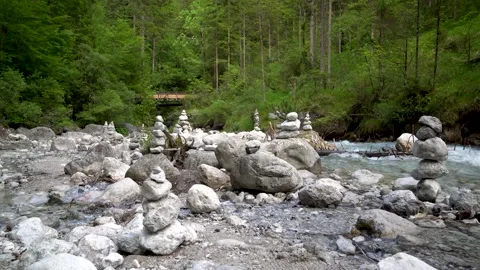Stack of stones, Balance Stock Footage 133526480