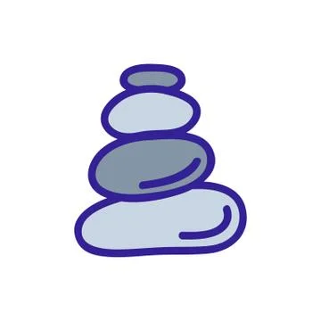 Stack of stones icon vector outline illustration Stock Illustration