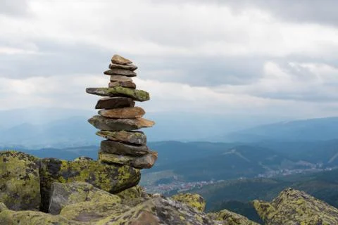 Stack of stones zen. Stock Photos
