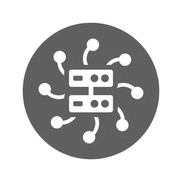 Stack, storage, big data icon. Stock Illustration