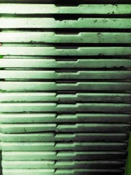 Stack of styrofoam cardboard with a little light concept Stock Photos