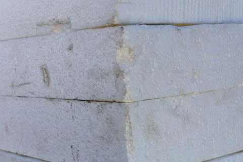 Stack of styrofoam sheets for the insulation Foto stock