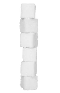 Stack of sugar cubes Stockfoto's