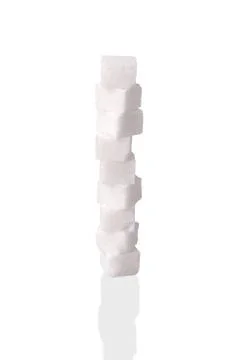 Stack of sugar cubes 스톡 사진