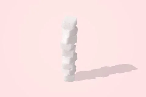 Stack of sugar cubes 스톡 사진