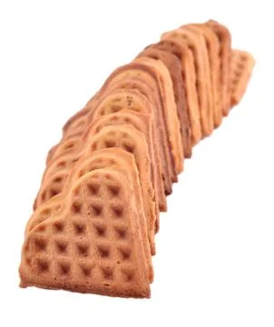 Stack of sweet waffles Stock Photos