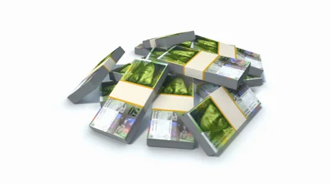 Stack of Swiss Franc bills Stock Footage 39326361