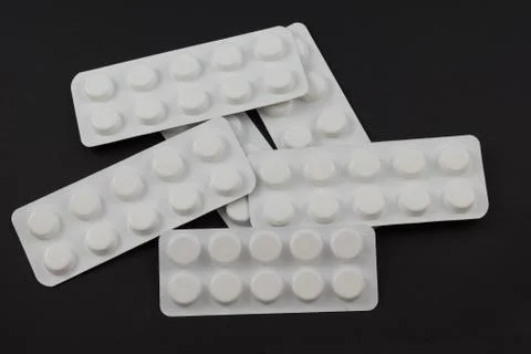 Stack of tablet blister packs Stock Photos