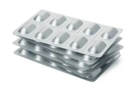 Stack of  tablets blister packs Stock Photos