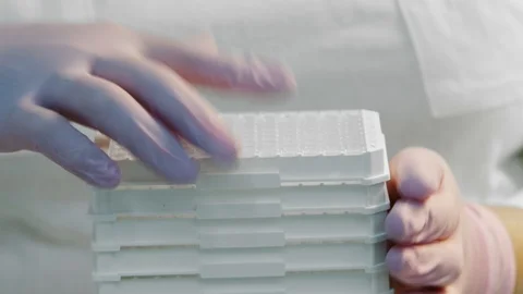 Stack of tablets for chemical or medical products Stock Footage 101014840