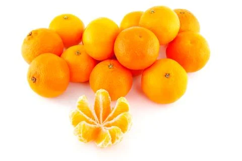Stack of tangerines Stock Photos