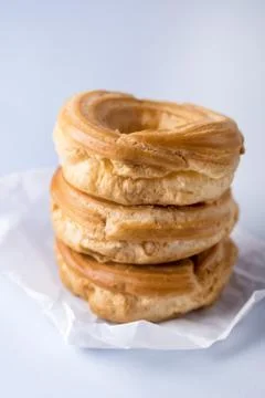 Stack Of Tasty Home Baking Eclair with Cottage Cheese Tasty Homemade Dessert  Stock Photos