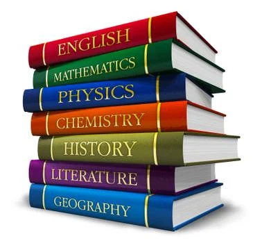 Stack of textbooks Stock Illustration