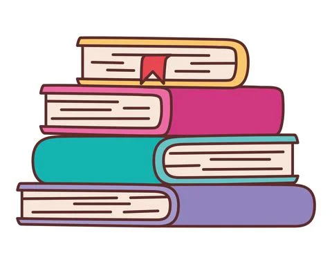 Stack of textbooks Stock Illustration