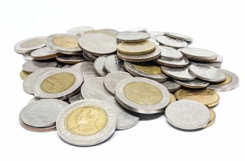 Stack of Thai coin. Stock Photos