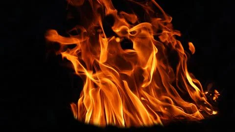 Stack of thermal energy close-up, red and yellow, heat energy igniting fuel d Stock Photos