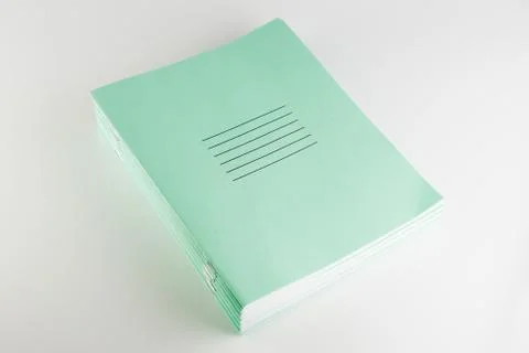 Stack of thin student notebooks Stock Photos