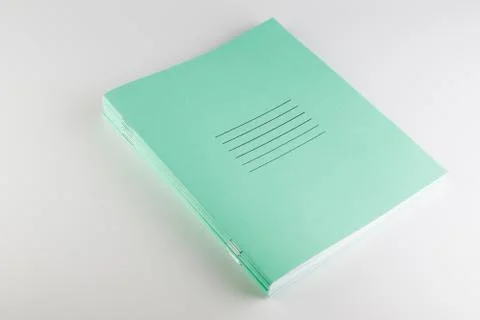 Stack of thin student notebooks Stock Photos