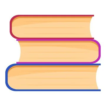 Stack of three books forming a staircase for self improvement Stock Illustration