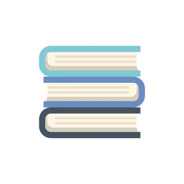 Stack of three books forming a tower of knowledge Stock Illustration