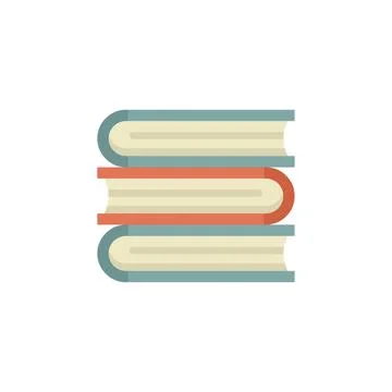 Stack of three books forming a tower for education and knowledge Stock Illustration