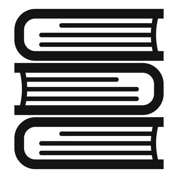 Stack of three books representing education and knowledge Illustrazione stock
