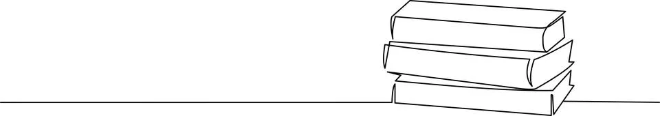 Stack of three books on table Vector Illustrazione stock