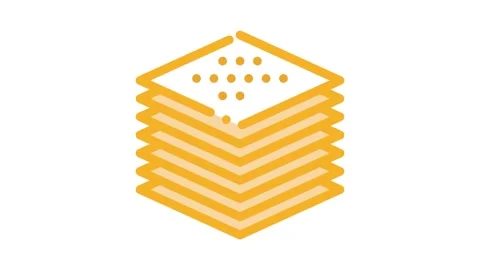 Stack of tiles Icon Animation Stock Footage 145288064