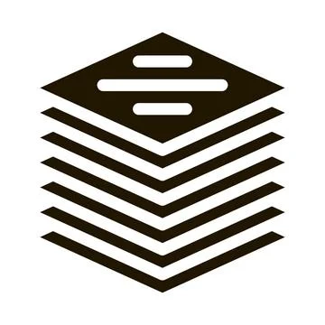 Stack of tiles icon Vector Glyph Illustration Stock Illustration