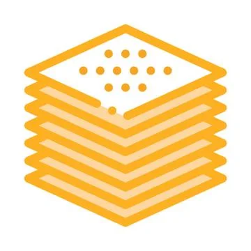 Stack of tiles icon vector outline illustration Stock Illustration