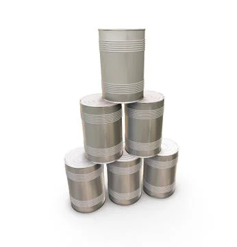 Stack of tin cans Stock Illustration
