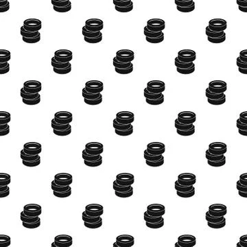 Stack of tire pattern seamless vector イラスト素材