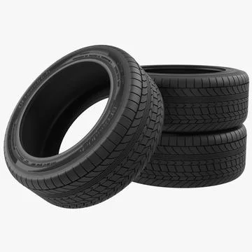 Stack of Tires 3D Model