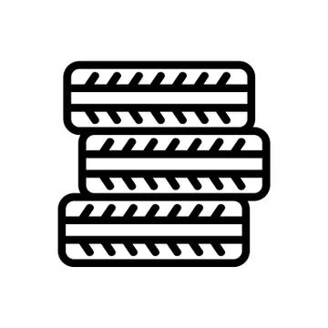 A stack of tires icon vector outline illustration 스톡 일러스트