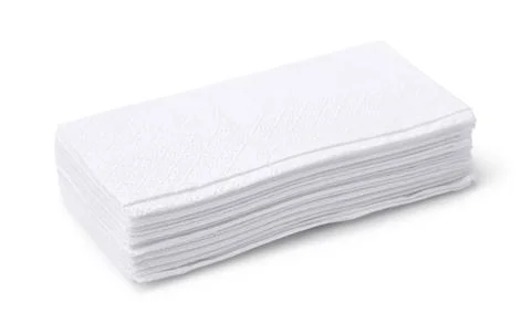 Stack of tissue paper Stack of tissue paper isolated on white Copyright: x... Stock Photos