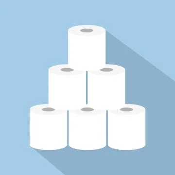 Stack of toilet paper icon Stock Illustration
