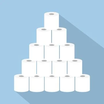 Stack of toilet paper icon Stock Illustration