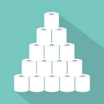 Stack of toilet paper icon Illustrazione stock