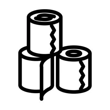 Stack toilet paper line icon vector illustration Stock Illustration