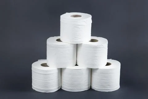 Stack of toilet paper Stock Photos