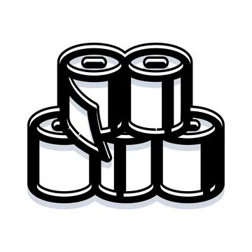 Stack of toilet paper rolls symbolizing hygiene and supply Stock Illustration