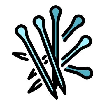 Stack of toothpick icon color outline vector イラスト素材